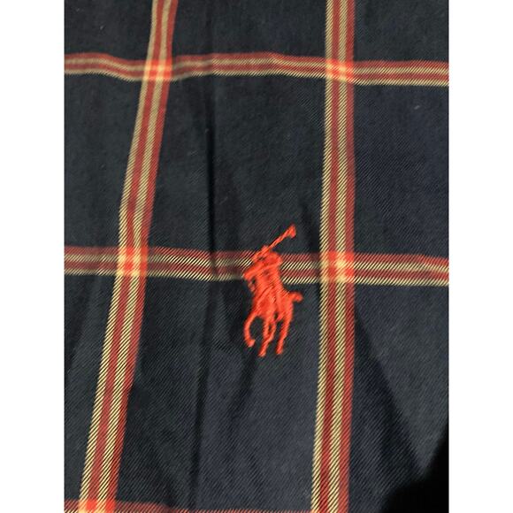 Ralph Lauren Men's Button-Down Shirt - Blue with Red Checkered Pattern Sz XL - Picture 3 of 7